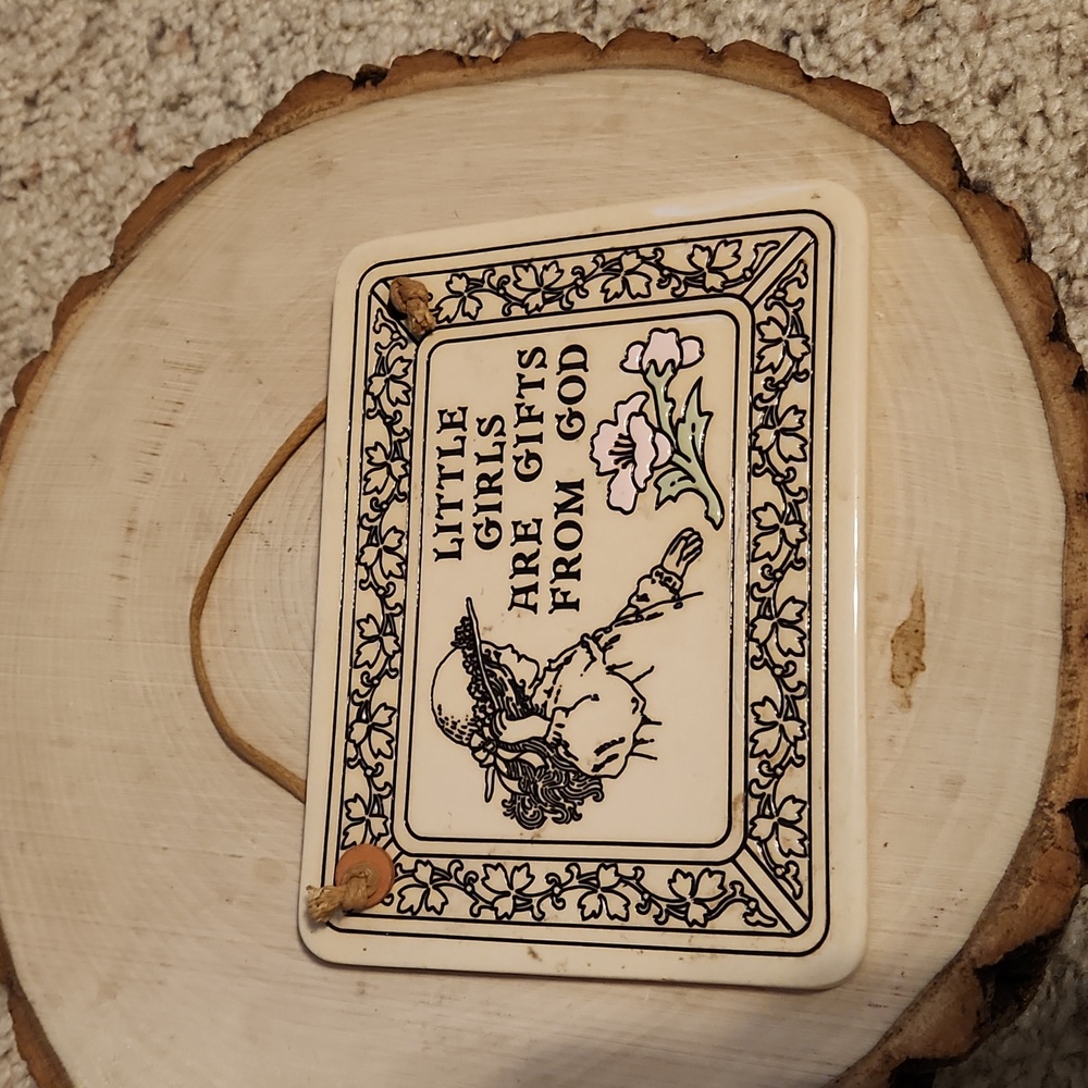Genuine Trinity Pottery Handcrafted Sign Little Girls Are Gifts From God